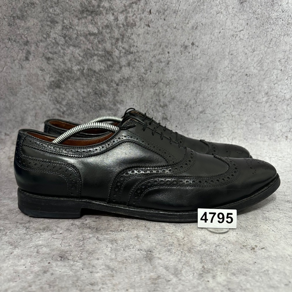 Allen Edmonds McAllister Oxford Mens 13 A Black Wingtip Brogue Leather 6205